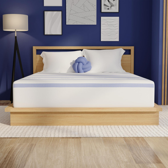 410263-1120 Vibe 12-Inch Gel Memory Foam Mattress Bed in a Box Twin XL White New