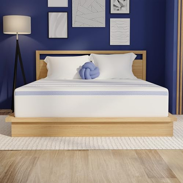 410263-1120 Vibe 12-Inch Gel Memory Foam Mattress Bed in a Box Twin XL White New