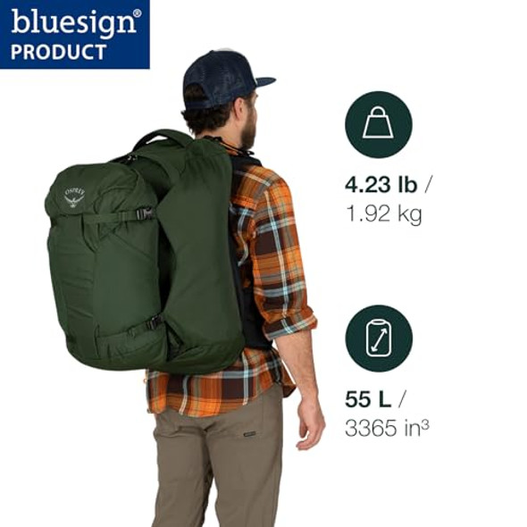 OSPREY FARPOINT 55L MEN'S TRAVEL BACKPACK 10003679-55L - GOPHER GREEN New OSPREY FARPOINT 55L MEN'S TRAVEL BACKPACK 10003679-55L - GOPHER GREEN New