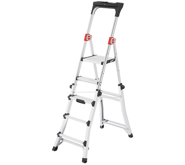 HAILO TL100 TOPLINE TELESCOPIC STEPLADDER - SILVER HAILO TL100 TOPLINE TELESCOPIC STEPLADDER - SILVER