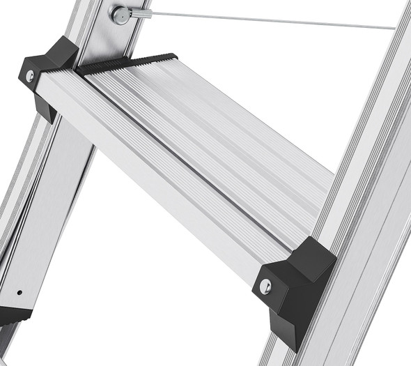 HAILO TL100 TOPLINE TELESCOPIC STEPLADDER - SILVER HAILO TL100 TOPLINE TELESCOPIC STEPLADDER - SILVER
