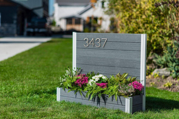 VITA VT17629 URBANA ADDRESS SIGN - SLATE GRAY VITA VT17629 URBANA ADDRESS SIGN - SLATE GRAY