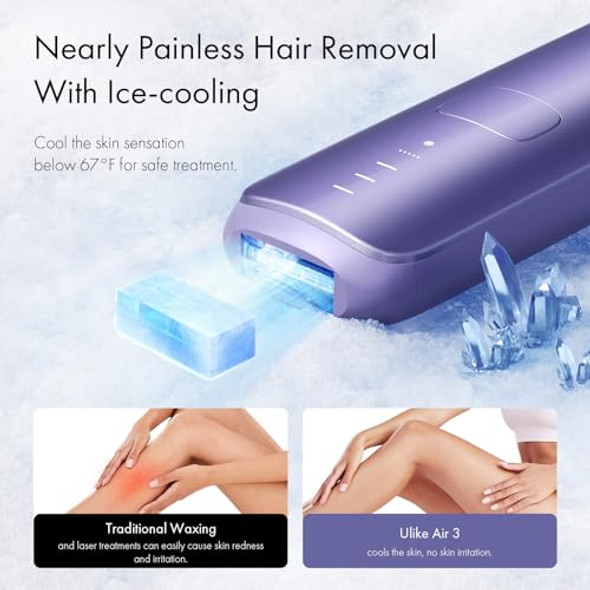Ulike Laser Hair Removal for Women and Men, Air 3 Ice-Cooling IPL Hair Removal