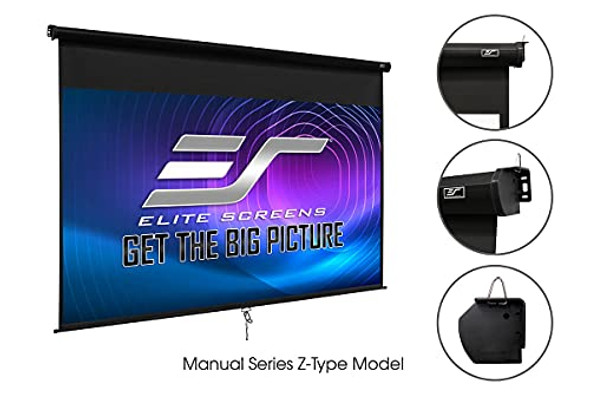 ELITE SCREENS MANUAL B 110" 16:9 4K ULTRA HD WALL/CEILING MOUNT MANUAL SCREEN