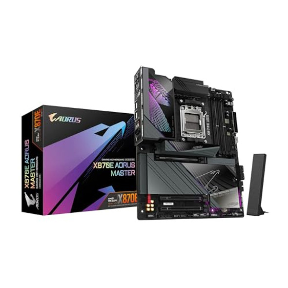 GIGABYTE X870E AORUS MASTER AMD AM5 LGA1718 MOTHERBOARD ATX DDR5 4X M.2 - Black GIGABYTE X870E AORUS MASTER AMD AM5 LGA1718 MOTHERBOARD ATX DDR5 4X M.2 - Black