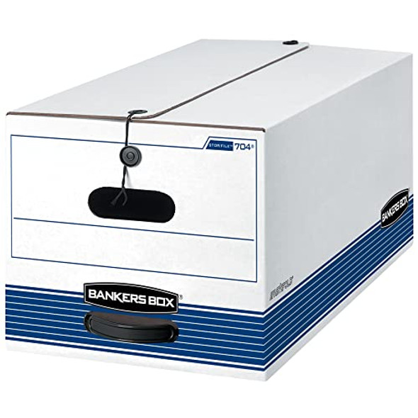 Bankers Box STOR/FILE Medium-Duty Storage Boxes, FastFold (00704) - Blue/White New Bankers Box STOR/FILE Medium-Duty Storage Boxes, FastFold (00704) - Blue/White New