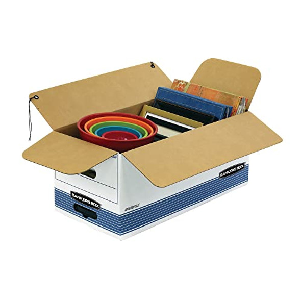 Bankers Box STOR/FILE Medium-Duty Storage Boxes, FastFold (00704) - Blue/White New Bankers Box STOR/FILE Medium-Duty Storage Boxes, FastFold (00704) - Blue/White New