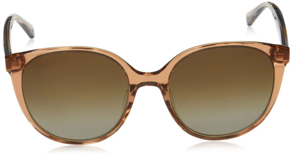KATE SPADE NEW YORK KIMBERLYN/G/S OVAL SUNGLASSES SAND 56M - BROWN CRYSTAL
