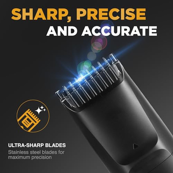 Bell+Howell Vacutrim Professional Beard Trimmer, Vacuum, Cordless - Black Bell+Howell Vacutrim Professional Beard Trimmer, Vacuum, Cordless - Black