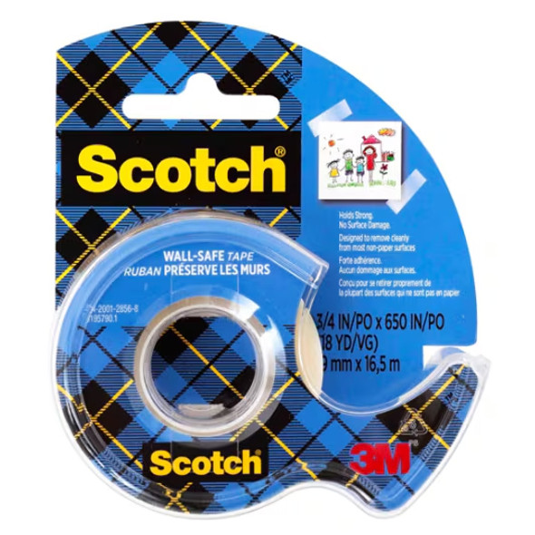 Scotch Wall-Safe Tape 813, 3/4 in x 1296 in (19 mm x 32.9 m) New Scotch Wall-Safe Tape 813, 3/4 in x 1296 in (19 mm x 32.9 m) New