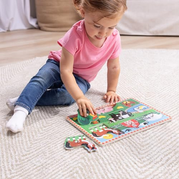 MELISSA DOUG WOODEN PEG PUZZLE SET 4-PACK VEHICLE FARM SAFARI PET - MULTICOLOR New MELISSA DOUG WOODEN PEG PUZZLE SET 4-PACK VEHICLE FARM SAFARI PET - MULTICOLOR New