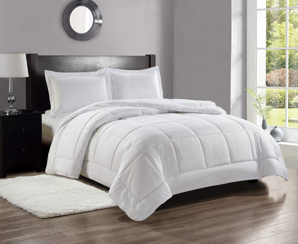 SLEEP HAPPY 3-PIECE QUEEN COMFORTER STD SHAMS 96672 - WHITE SLEEP HAPPY 3-PIECE QUEEN COMFORTER STD SHAMS 96672 - WHITE