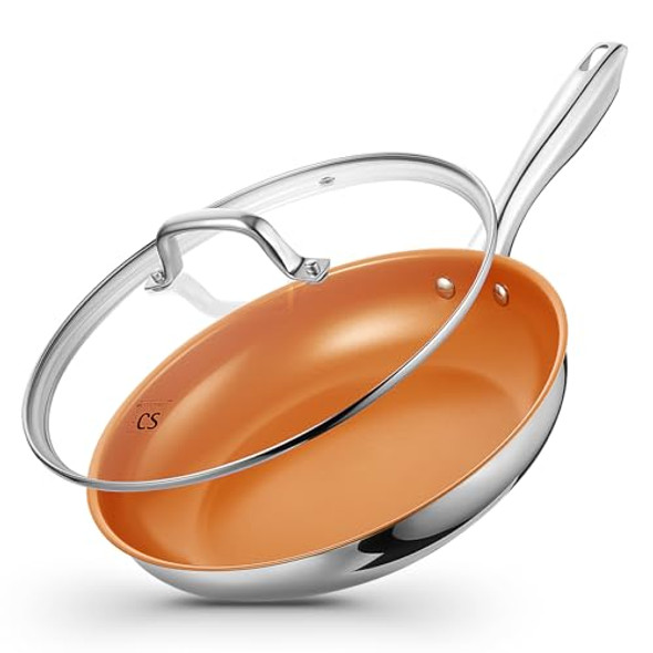 KOCH SYSTEME CS Stainless Steel Pan 12 Inch - STEEL COPPER