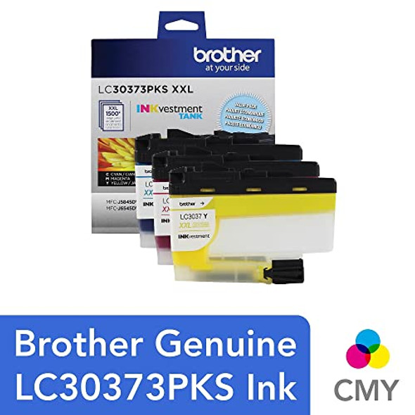 Brother Genuine LC30373PKS, 3-Pack Super High-Yield Color INKvestment Tank Brother Genuine LC30373PKS, 3-Pack Super High-Yield Color INKvestment Tank