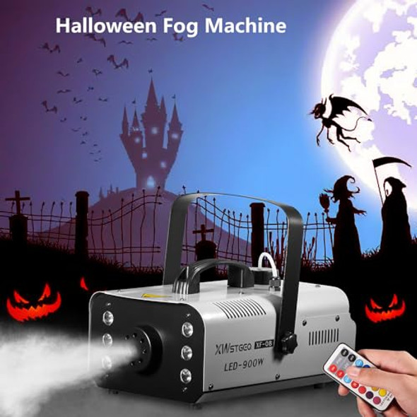 XWSTGEQ FOG MACHINE 900 WATT WITH 6 LED LIGHTS AND 2-IN-1 WIRELESS REMOTE GRAY XWSTGEQ FOG MACHINE 900 WATT WITH 6 LED LIGHTS AND 2-IN-1 WIRELESS REMOTE GRAY