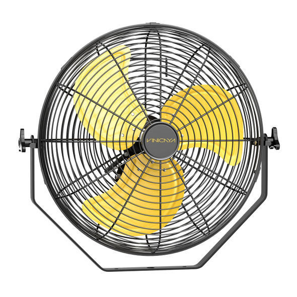 VINICAYA 18 INCH INDUSTRIAL WALL FAN, 4800 CFM metal - BLACK/YELLOW