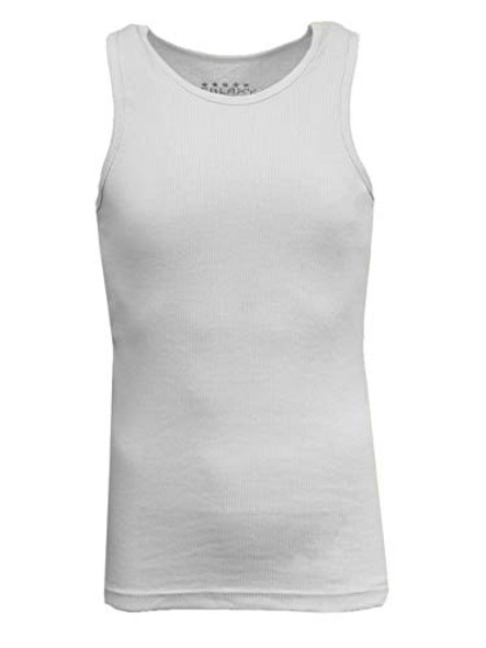 GALAXY BY HARVIC MENS HEAVY-WEIGHT RIBBED TANK TOP - SIZE: MEN L - WHITE New