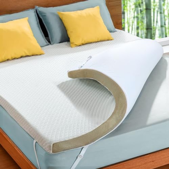 MARSAIL MEMORY FOAM MATTRESS TOPPER TWIN XL 3 INCH COOLING GEL FOAM TOPPER мем. New MARSAIL MEMORY FOAM MATTRESS TOPPER TWIN XL 3 INCH COOLING GEL FOAM TOPPER мем. New