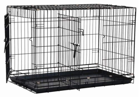 PRECISION PET PRODUCTS TWO DOOR GREAT CRATE WIRE DOG CRATE - MULTI/BLACK New