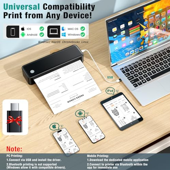 PEDOOLO PORTABLE PRINTER THERMAL SUPPORTS THERMAL PAPER A40A - BLACK PEDOOLO PORTABLE PRINTER THERMAL SUPPORTS THERMAL PAPER A40A - BLACK