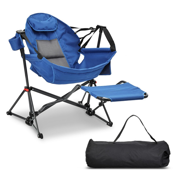 GDY CAMPING CHAIRS OVERSIZED HAMMOCK FOLDING ROCKING CHAIRS ADJUSTABLE - BLUE GDY CAMPING CHAIRS OVERSIZED HAMMOCK FOLDING ROCKING CHAIRS ADJUSTABLE - BLUE