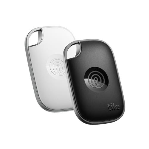 TILE BY LIFE360 PRO TRACKER KEY FINDER ITEM LOCATOR ANDROID/APPLE 2 PACK - BLACK