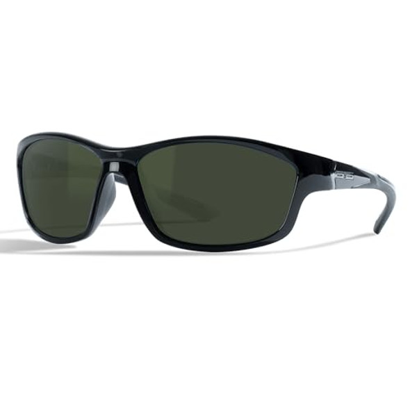 BINI CORNING GLASS LENSES POLARIZED SUNGLASSES UV400 PROTECTION B7248 - BLACK BINI CORNING GLASS LENSES POLARIZED SUNGLASSES UV400 PROTECTION B7248 - BLACK