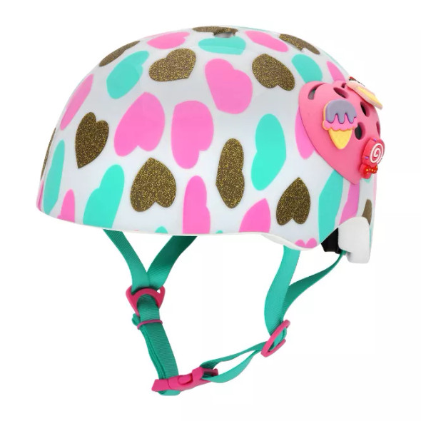 RASKULLZ CHARMS BIKE HELMET(50-54CM) - PINK/WHITE