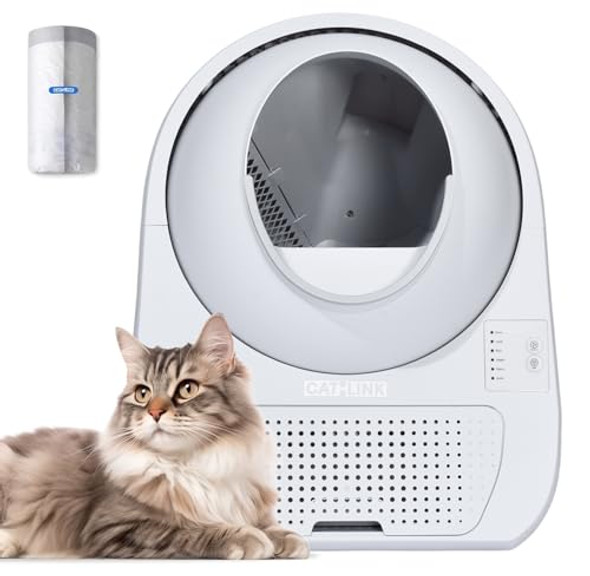 CATLINK SELF-CLEANING LITTER BOX MULTIPLE CATS LARGE CAPACITY CL-03 - WHITE
