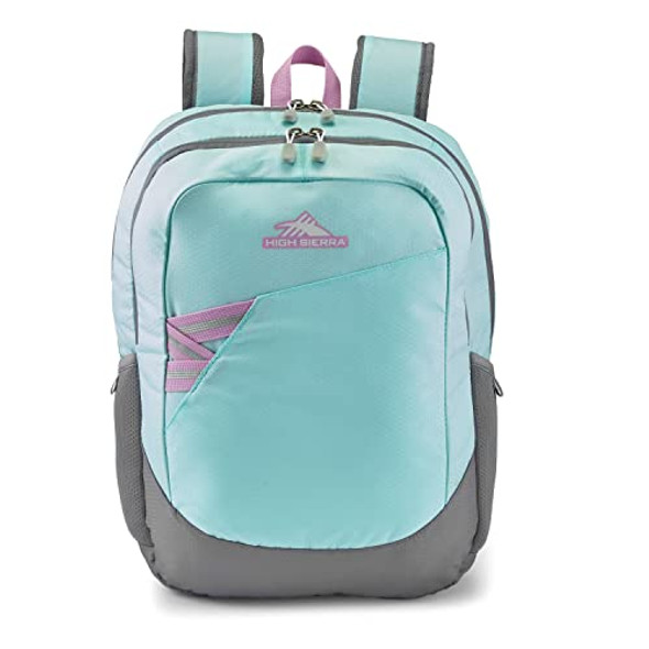 HIGH SIERRA ESSENTIAL BACKPACK, SKY BLUE/ICED LILAC, ONE SIZE New HIGH SIERRA ESSENTIAL BACKPACK, SKY BLUE/ICED LILAC, ONE SIZE New