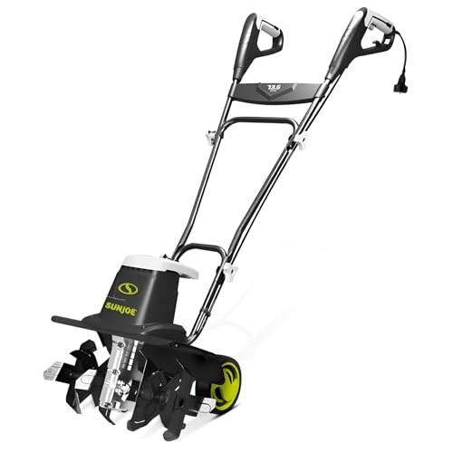 SUN JOE ELECTRIC CORDED GARDEN TILLER & CULTIVATOR STEEL TINES 16-inch - BLACK