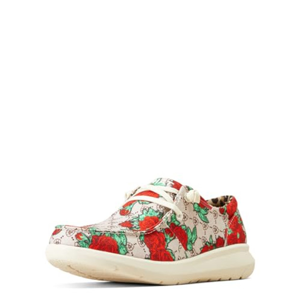 ARIAT WOMEN'S HILO LOAFER - SIZE 7.5 - ROSE LOGO PRINT ARIAT WOMEN'S HILO LOAFER - SIZE 7.5 - ROSE LOGO PRINT