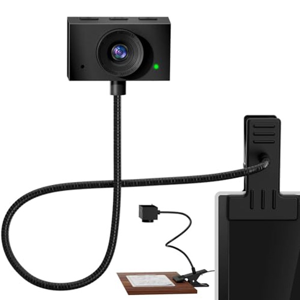 DANYESTH Eye Contact Webcam Microphone 1080P Center Cam Mac PC - Black DANYESTH Eye Contact Webcam Microphone 1080P Center Cam Mac PC - Black