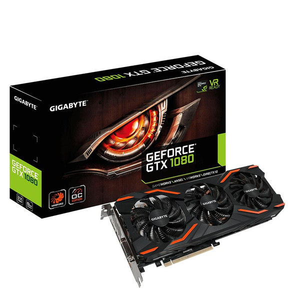 GIGABYTE GV-N1080WF3OC-8GD Gtx1080 8GB GRAPHICS CARD BLACK/ORANGE GIGABYTE GV-N1080WF3OC-8GD Gtx1080 8GB GRAPHICS CARD BLACK/ORANGE