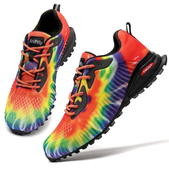 KRICELY MEN'S TRAIL RUNNING SHOES FASHION HIKING SNEAKERS - SIZE: 8.5 - RAINBOW New KRICELY MEN'S TRAIL RUNNING SHOES FASHION HIKING SNEAKERS - SIZE: 8.5 - RAINBOW New