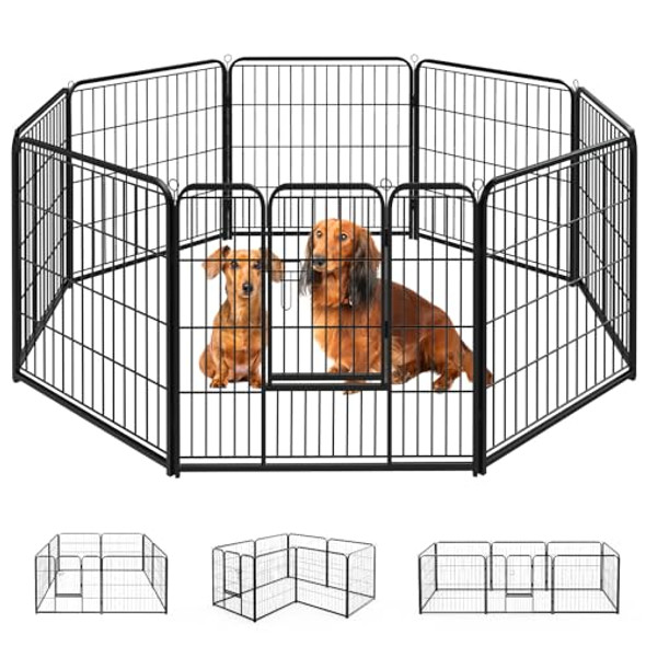SMUG HEAVY-DUTY IRON DOG PLAYPEN 8 PANEL 32” DURABLE RUST-RESISTANT - BLACK SMUG HEAVY-DUTY IRON DOG PLAYPEN 8 PANEL 32” DURABLE RUST-RESISTANT - BLACK