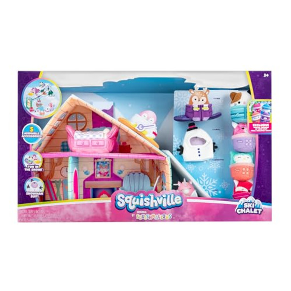 Squishville by Original Squishmallows Ski Chalet - Includes Four 2-Inch Skis Squishville by Original Squishmallows Ski Chalet - Includes Four 2-Inch Skis