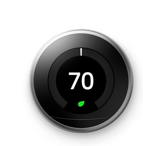 GOOGLE NEST LEARNING 3RD GEN THERMOSTAT ALEXA NEST LOGO - WHITE