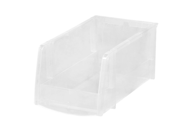 OFFICE DEPOT® BRAND "MINI" PLASTIC STACKING BIN, SMALL SIZE, 5" X 5 1/2", CLEAR New OFFICE DEPOT® BRAND "MINI" PLASTIC STACKING BIN, SMALL SIZE, 5" X 5 1/2", CLEAR New