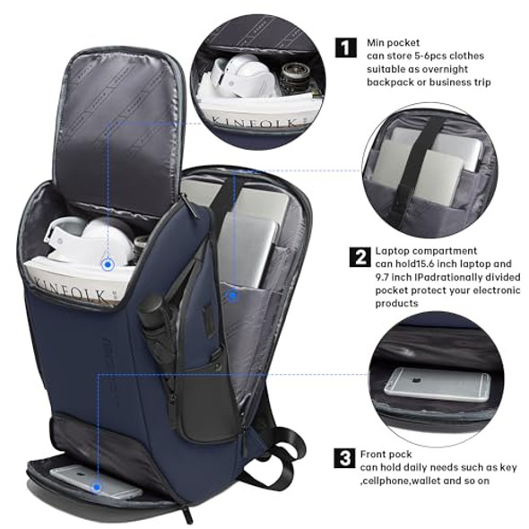 BANGE BUSINESS LAPTOP BACKPACK HOLD 15.6 INCH LAPTOP Commute Carry BAG - BLUE BANGE BUSINESS LAPTOP BACKPACK HOLD 15.6 INCH LAPTOP Commute Carry BAG - BLUE