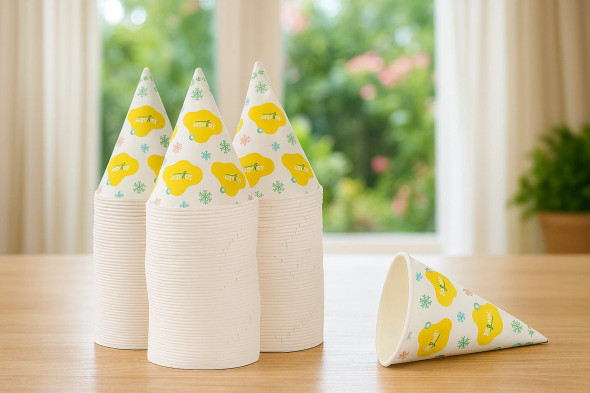 JAYOUR 2200 SNOW CONE CUPS 6OZ BULK PAPER DISPOSABLE PARTY CONCESSION - YELLOW New JAYOUR 2200 SNOW CONE CUPS 6OZ BULK PAPER DISPOSABLE PARTY CONCESSION - YELLOW New