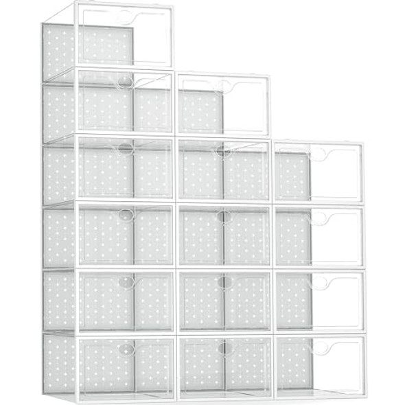 Pinkpum 15 Pack X-Large Shoe Storage Boxes 12, Sneaker Storage for Sneakerheads New Pinkpum 15 Pack X-Large Shoe Storage Boxes 12, Sneaker Storage for Sneakerheads New