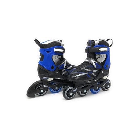 CHICAGO SKATES BOYS & GIRLS ADJUSTABLE INLINE SKATES SIZE YOUTH J13-4 BLACK BLUE CHICAGO SKATES BOYS & GIRLS ADJUSTABLE INLINE SKATES SIZE YOUTH J13-4 BLACK BLUE