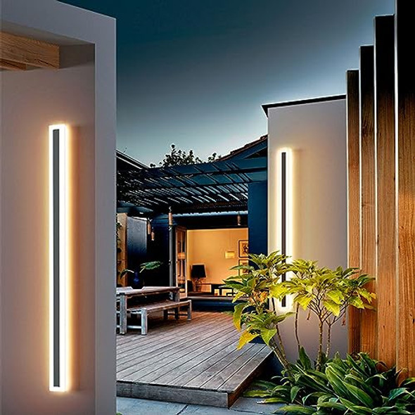 YONGJISHUN 2 PACK 32INCH LONG OUTDOOR LED WALL LIGHT 24W waterproof - BLACK YONGJISHUN 2 PACK 32INCH LONG OUTDOOR LED WALL LIGHT 24W waterproof - BLACK