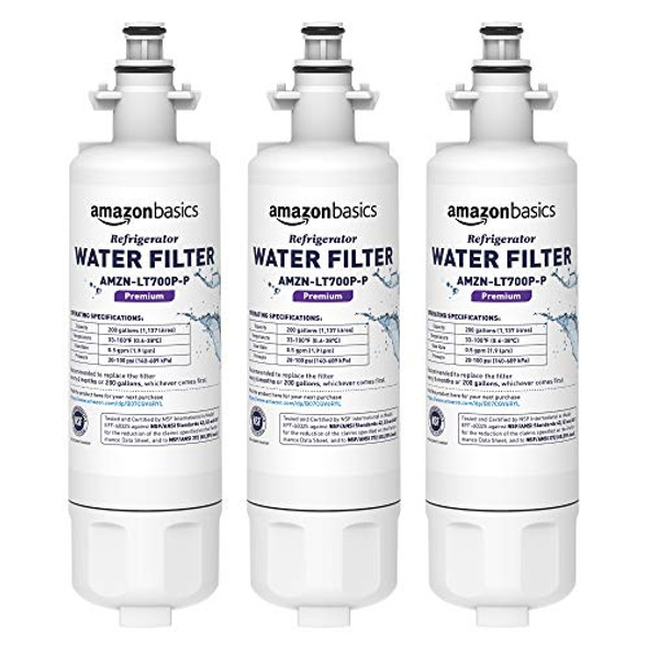 AMAZON BASIC REPLACEMENT LG LT700P REFRIGERATOR WATER FILTER CARTRIDGE PACK 3 New AMAZON BASIC REPLACEMENT LG LT700P REFRIGERATOR WATER FILTER CARTRIDGE PACK 3 New