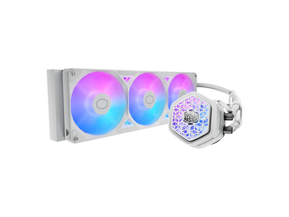 Cooler Master Atmos II 360 White VRM Fan FreeForm 2.0  AIO CPU Liquid Cooler,