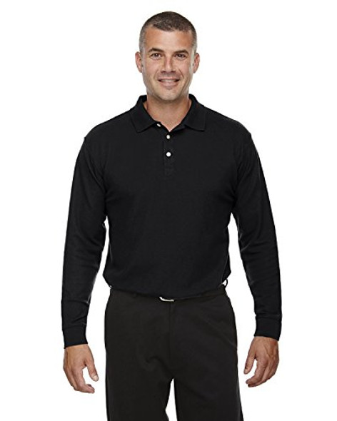 DEVON & JONES MEN'S DRYTEC20 PERFORMANCE LONG-SLEEVE POLO 2XL BLACK DEVON & JONES MEN'S DRYTEC20 PERFORMANCE LONG-SLEEVE POLO 2XL BLACK