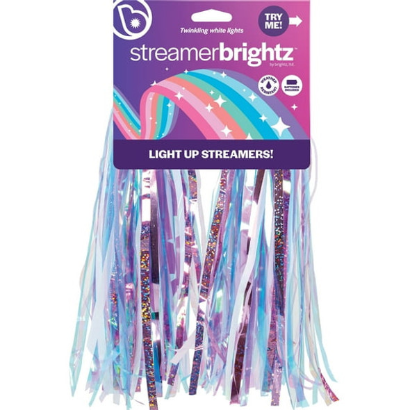 BRIGHTZ STREAMERBRIGHTZ LED LIGHT UP BIKE STREAMERS HANDLEBAR TASSELS, 2-PACK BRIGHTZ STREAMERBRIGHTZ LED LIGHT UP BIKE STREAMERS HANDLEBAR TASSELS, 2-PACK