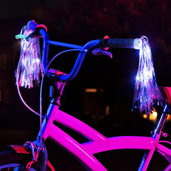 BRIGHTZ STREAMERBRIGHTZ LED LIGHT UP BIKE STREAMERS HANDLEBAR TASSELS, 2-PACK BRIGHTZ STREAMERBRIGHTZ LED LIGHT UP BIKE STREAMERS HANDLEBAR TASSELS, 2-PACK