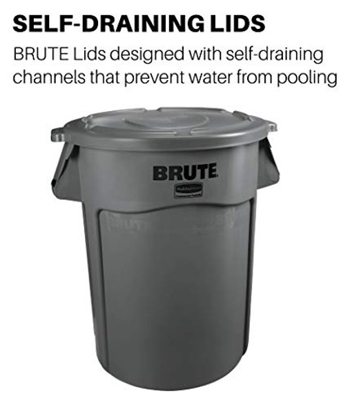 RUBBERMAID COMMERCIAL PRODUCTS BRUTE HEAVY-DUTY ROUND GARBAGE LID - BLUE RUBBERMAID COMMERCIAL PRODUCTS BRUTE HEAVY-DUTY ROUND GARBAGE LID - BLUE